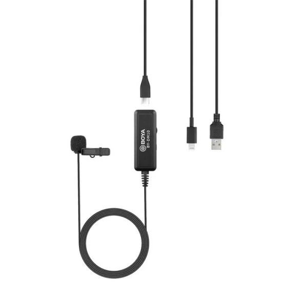 BOYA Lavalier Microphone For Ios And Pc - Black